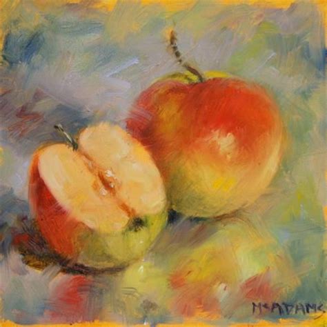 Daily Paintworks One And A Half Apples Original Fine Art For