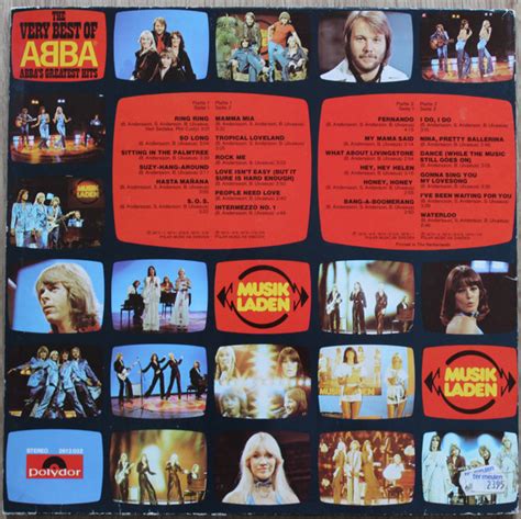 The Very Best Of Abba Abbas Greatest Hits Abba 1976 Lp2枚