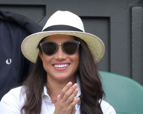 the simple reason meghan markle couldn t wear her hat at wimbledon meghan markle meghan