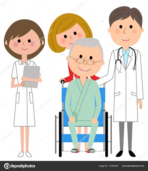 Doctor Nurse Patient Illustrations Doctors Nurses Patients — Stock