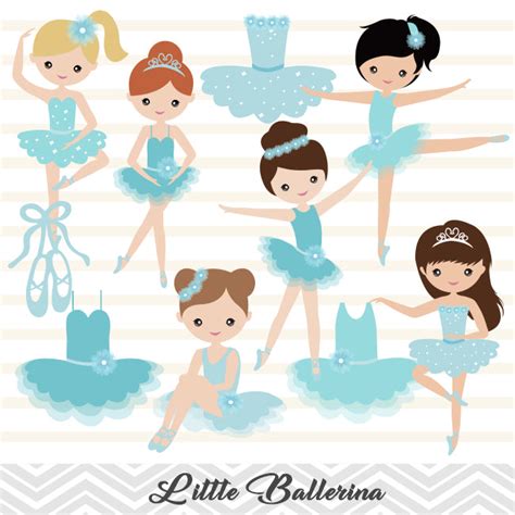 Blue Ballerina Digital Clip Art Ballet Dancer Girls Tracy Digital Design
