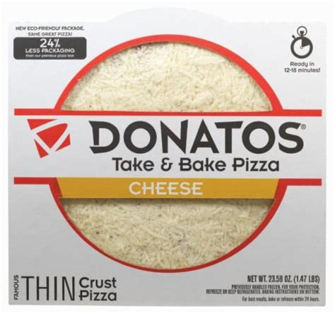 Donatos Take And Bake Thin Crust Cheese Pizza 2358 Oz Ralphs