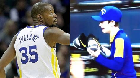 Kevin durant is a star nba basketball player who currently plays for the golden state warriors. Kevin Durant Makes Young Warriors Fan CRY - YouTube