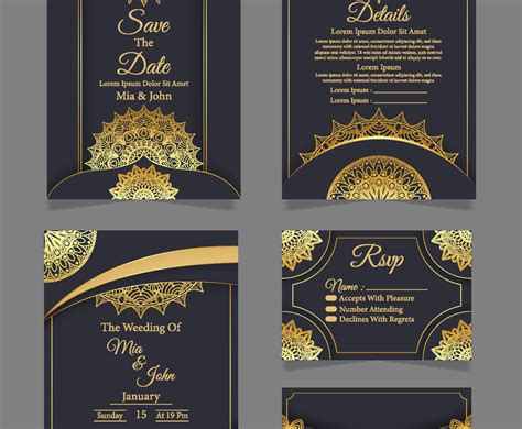 Template Of Indian Wedding Invitations Vector Art And Graphics