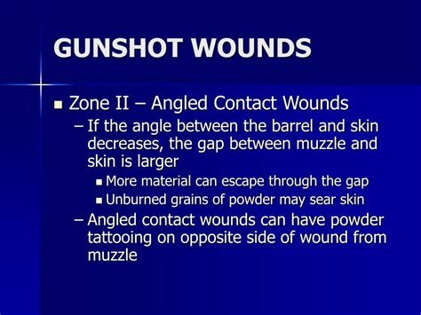 Gunshot Wounds Pathology Distant Gunshot Entrance Wound With Even