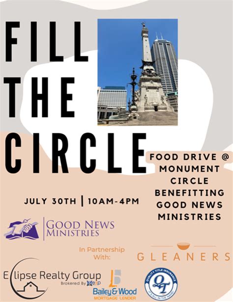 Fill The Circle Food Drive To Benefit Gleaners Food Bank Downtown
