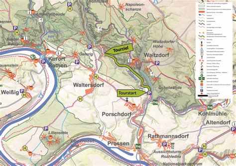 Eine karte des nationalparks harz mit den einrichtungen für besucherinnen und besucher. Im Polenztal zur Waltersdorfer Mühle - Nationalpark ...