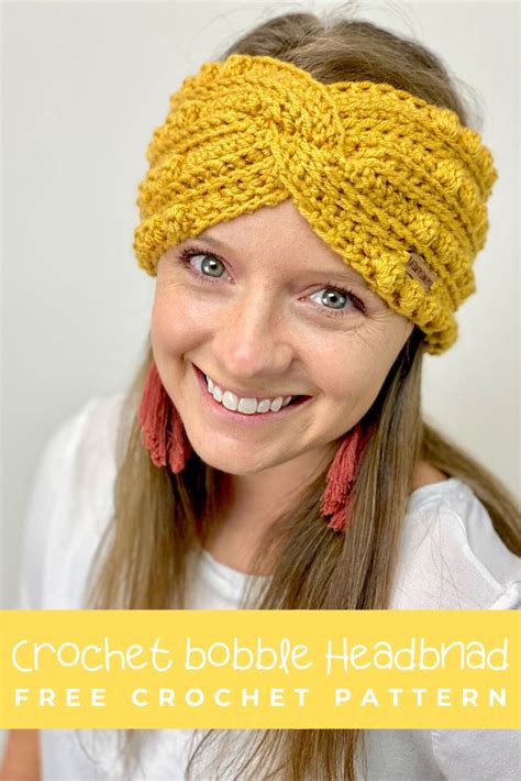 How To Make A Bobble Stitch Headband Free Crochet Pattern A Crafty Concept Twist Headband