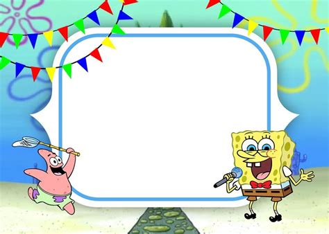 Free Spongebob Invitation Template Spongebob Birthday Spongebob