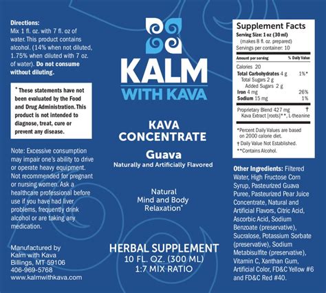 Kava Concentrate Great Tropical Tasting Kava Drinks Kalm With Kava