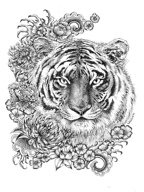 Tiger Printable Coloring Pages Coloring Home Tiger Tigers Adult