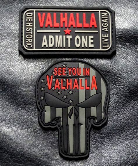 Ticket To Valhalla Admit One See You Valhalla Odin Patch Pvc Rubber