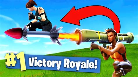 Guided Missile Rocket Riding In Fortnite Battle Royale Youtube