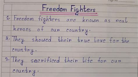 10 lines on freedom fighters essay on freedom fighters in english essay writing youtube