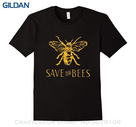 Cartoon Print Short Sleeve T Shirt Free Shipping Save The Bees T Shirt