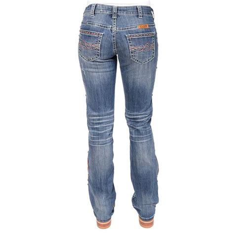 Cowgirl Tuff Womens Brave Wings Feather Jeans
