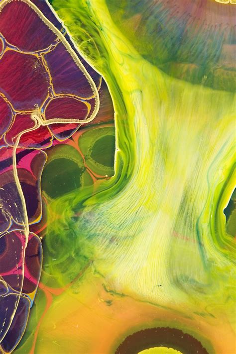 Layered Resin And Paint Blend In Strikingly Psychedelic Paintings