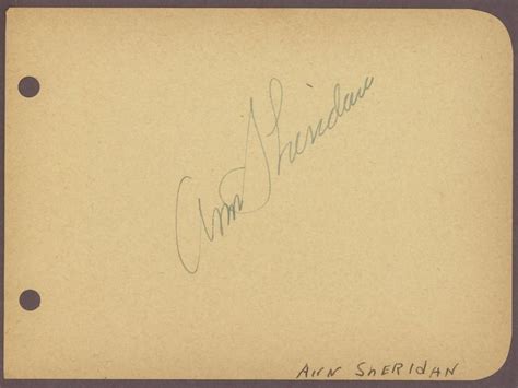 Ann Sheridan 1915 1967 Signed Album Page Autograph Psadna