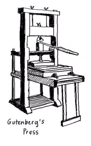 1455 Gutenberg Printing Press