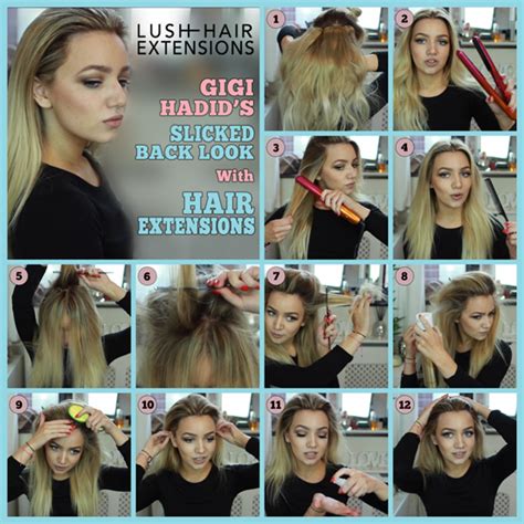 How To Do A Gigi Hadid Slicked Back Look With Hair Extensions