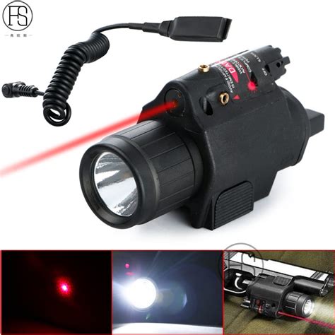 200 Lumen Tactical Combo 2 In 1 Tactical Led Flashlight Red Laser