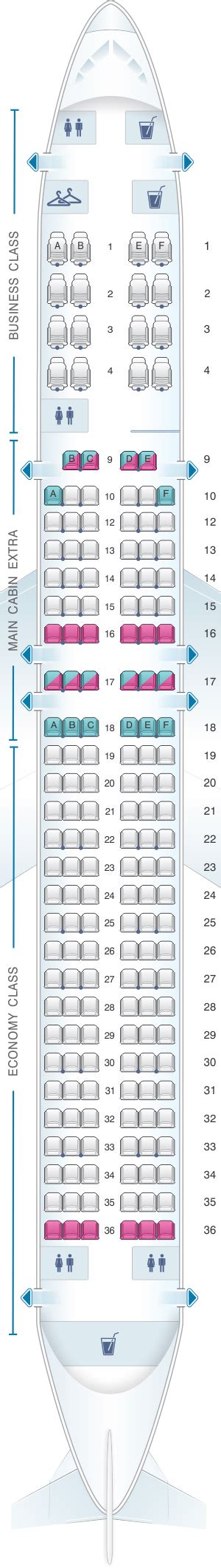 American Airlines A321 Business Class Seat Map