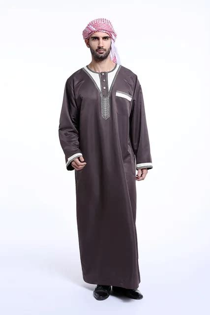 Fashion Kaftan Jubba Thobe Abaya Arab Muslim Islamic Clothing For Saudi Arabia Men Arabic