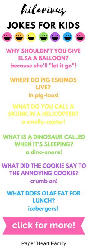 Easy Kids Jokes This Is Such An Awesome List Of Funny Jokes For Kids