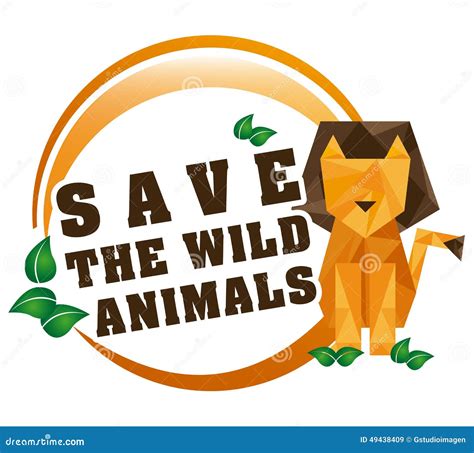 Save The Animals Design Stock Illustration Illustration Of Sign 49438409