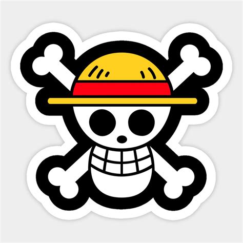 A Skull And Crossbones Sticker With A Yellow Helmet On It S Head