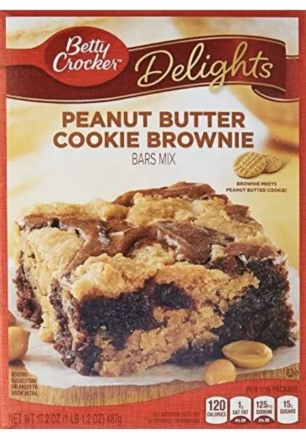 Peanut Butter Cookie Brownie Betty Crocker Delights Mix Bar Mix 172