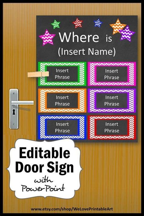 This Printable Editable And Colorful Office Door Sign Is Perfect For A