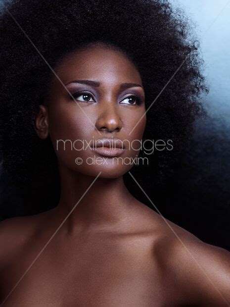 Photo Of Beauty Portrait Of Black African American Woman With Natural