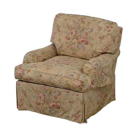 Free shipping and easy returns on most items, even big ones! 90% OFF - Domain Domain Beige and Pink Floral Accent Chair ...