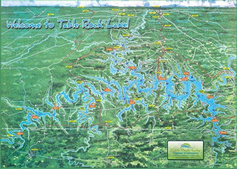Lake Map Table Rock Lake Chamber Of Commerce