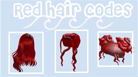 Red Hair Codes For Girls Youtube
