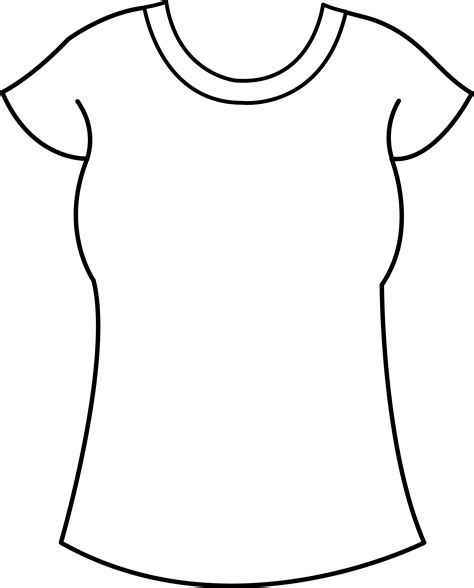 T Shirt Outline Clip Art Clipart Best