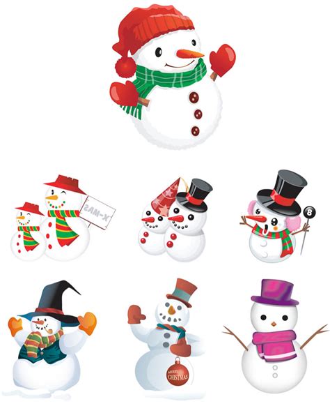 Download snowman waving cartoon free images from stockfreeimages. Cartoon snowman vector | Free Stock Vector Art ...