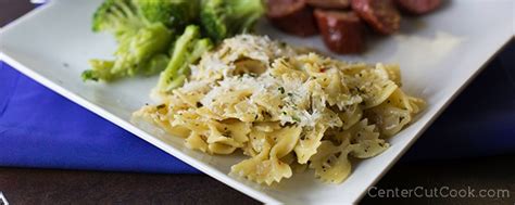 Pasta Side Dish Parmesan And Garlic Farfalle Recipe
