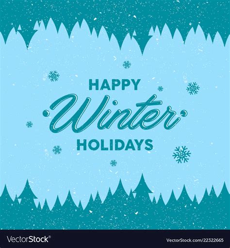 Happy Winter Holidays Royalty Free Vector Image