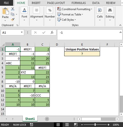 Excel Sum Only Positive Numbers