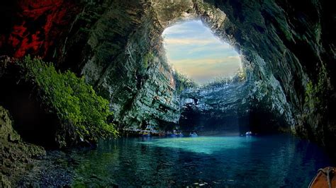 Hd Wallpaper Nature Water Formation Cave Sea Cave Watercourse