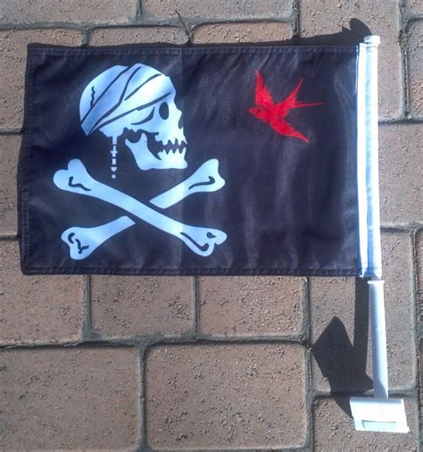 Captain Jack Sparrows Pirate Car Flag 12in X 18in Premium Etsy