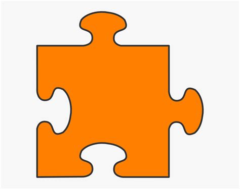 Jigsaw Puzzle Clip Art Orange Puzzle Piece Clipart Hd Png Download
