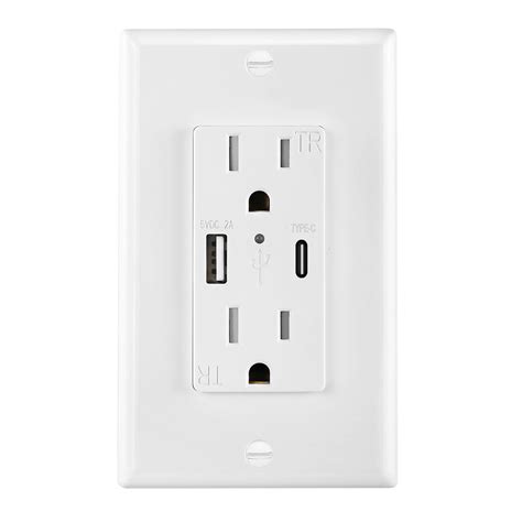 China Us Standard Fast Charging Pd30 Type A And Type C Usb Outlet