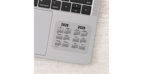 2028 2029 School Year Calendar By Janz Transparent Sticker Zazzle