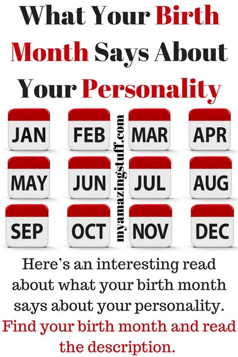 What Your Birth Month Says About Your Personality My Amazing Stuff