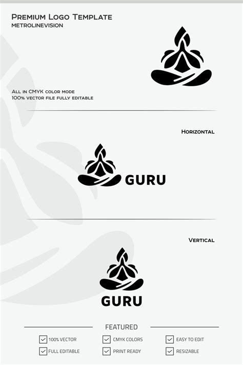 Meditation Guru Logo Template 70090 Templatemonster