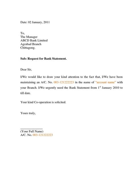 Business Bank Account Change Letter Request Letter For Change Of