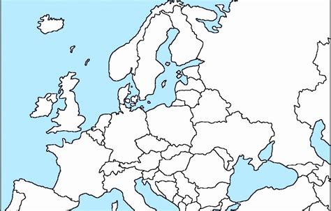 Map Of Europe White And Black A Map Of Europe Countries